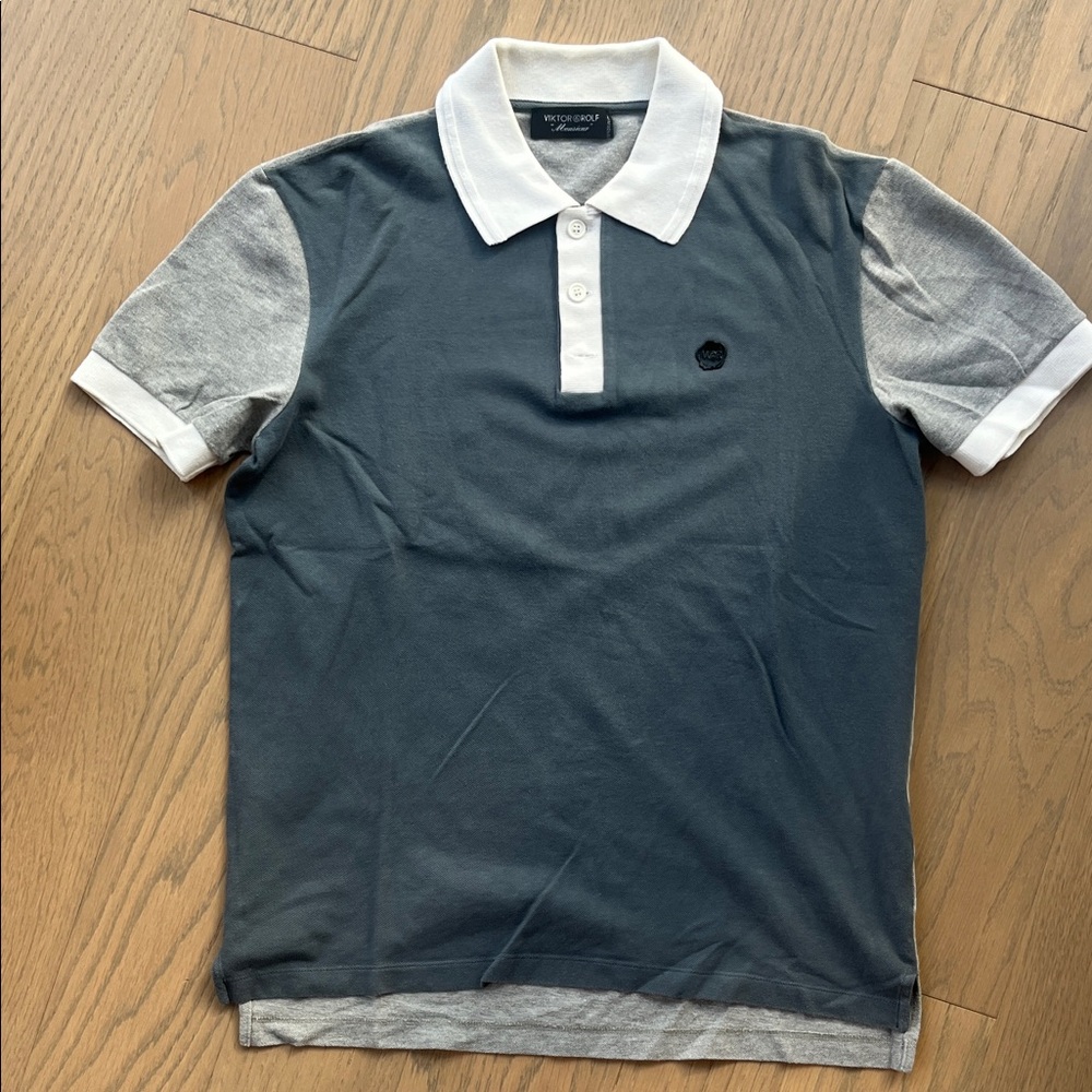 Viktor & Rolf Polo Shirt - Navy and Gray
